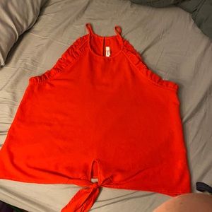 Red Halter tank top